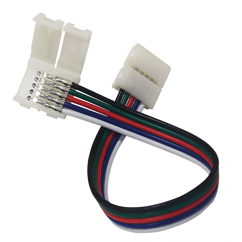 CONECTOR DOBLE + CABLE, TIRAS LED RGBW 24V